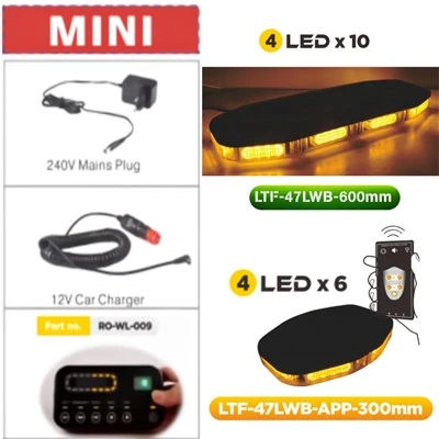 24W Rechargeable 6000 Lumens APP Controlled LED Warning Light Bar suppliers